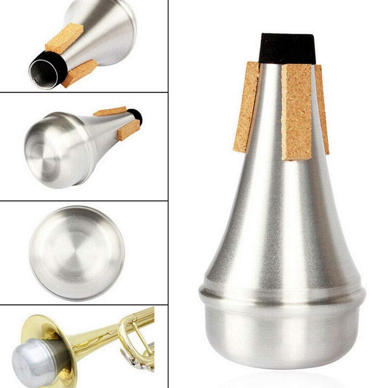 Tzong Silver Lightweight Aluminum Practice Trumpet Mute Silencer for Jazz