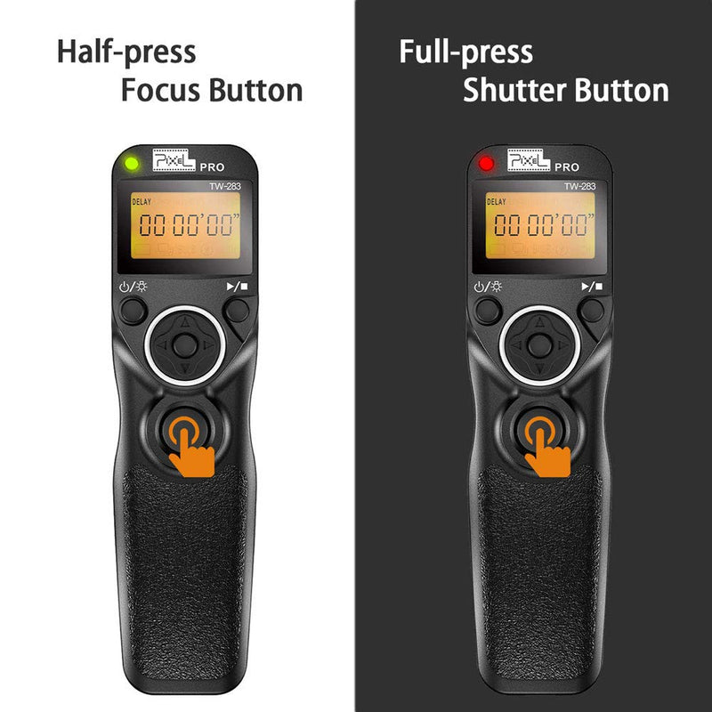 Remote Shutter Release Compatible for Nikon, Wireless Shutter Release Timer Remote Control Pixel TW-283 DC0/DC2 Compatible for Nikon D5200 D5300 D7100 D850 D800 D750 D610 TW-283 DC0/DC2 for Nikon