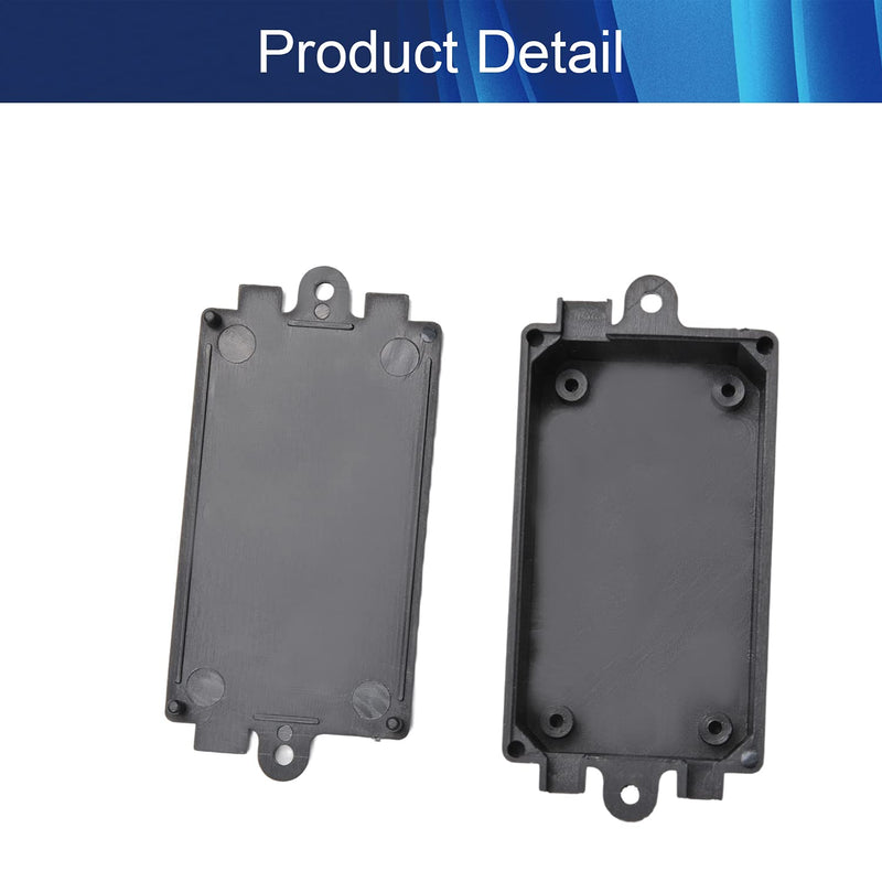 Bettomshin 10Pcs Electronic Junction Box, 2.56" x 1.50" x 0.87" Dustproof Junction Project Box Enclosure ABS Black 10Pcs 60x38x25mm