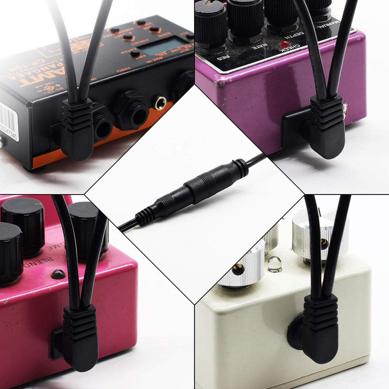 SONICAKE 9V DC 10-Way Right Angle Plug Daisy Chain Power Cable for Guitar Pedals 10 way cable