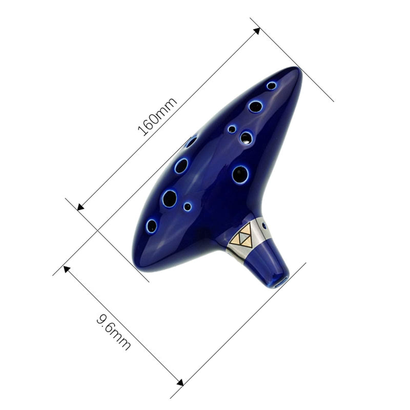 zetong Legend of Zelda Ocarina 12 Hole Alto C with Textbook and Protective Bag, Perfect for Beginners and Professional Performance Blue 12 Loch