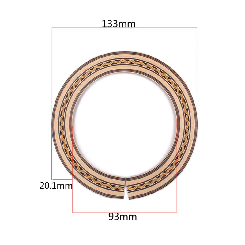 Milisten Guitar Rosette Inlay Sticker Soundhole Decal for Classical Acoustic Guitar Ukuleles Musical Instrument Accessory (Brown)