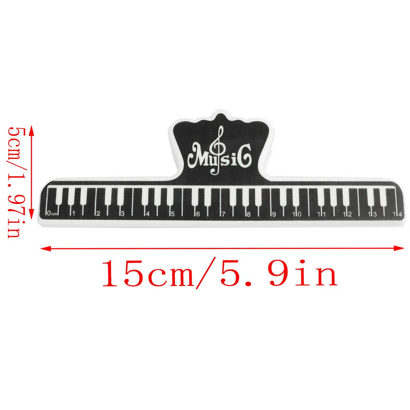 LQ Industrial Music Page Holder 4PCS 15mm Black Plastic Music Score Fixed Clips Book Paper Holds Musical Note Clamps for Guitar Violin Piano Player