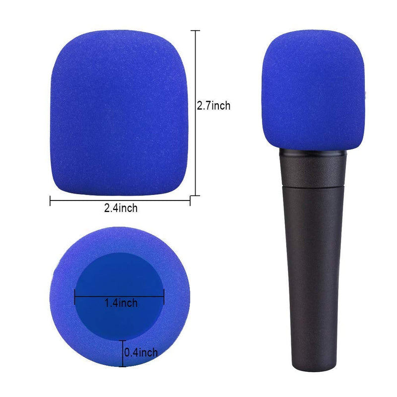 AMACOAM Microphone Cover Foam Microphone Windshields Foam Mic Cover 20 Pack Handheld Microphone Windscreen Washable for KTV Stage Performance Outdoor Activities, Black Red Yellow Blue Gray 5 Colors