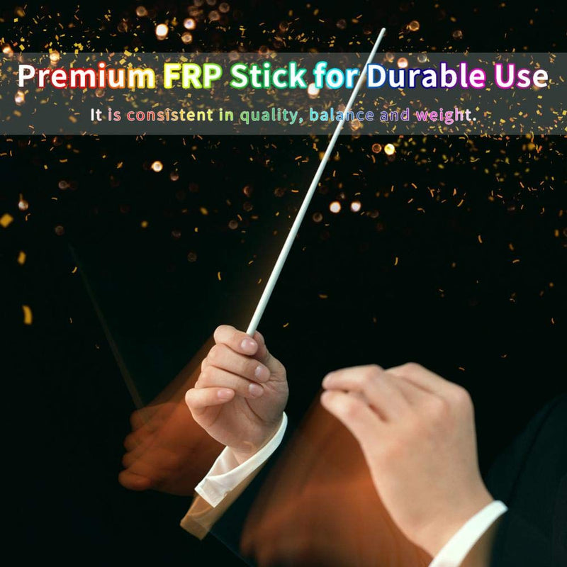 RiToEasysports Music Conductor Baton,Wood Handle 15inch Music Baton FRP Stick for Symphony Leader Choral Director Accessories