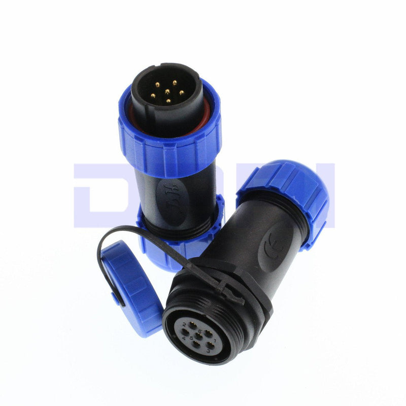 DRRI SP21 6pin Waterproof Docking in-line Circular Aviation Cable Connector for Farm Equipment (6Pin)