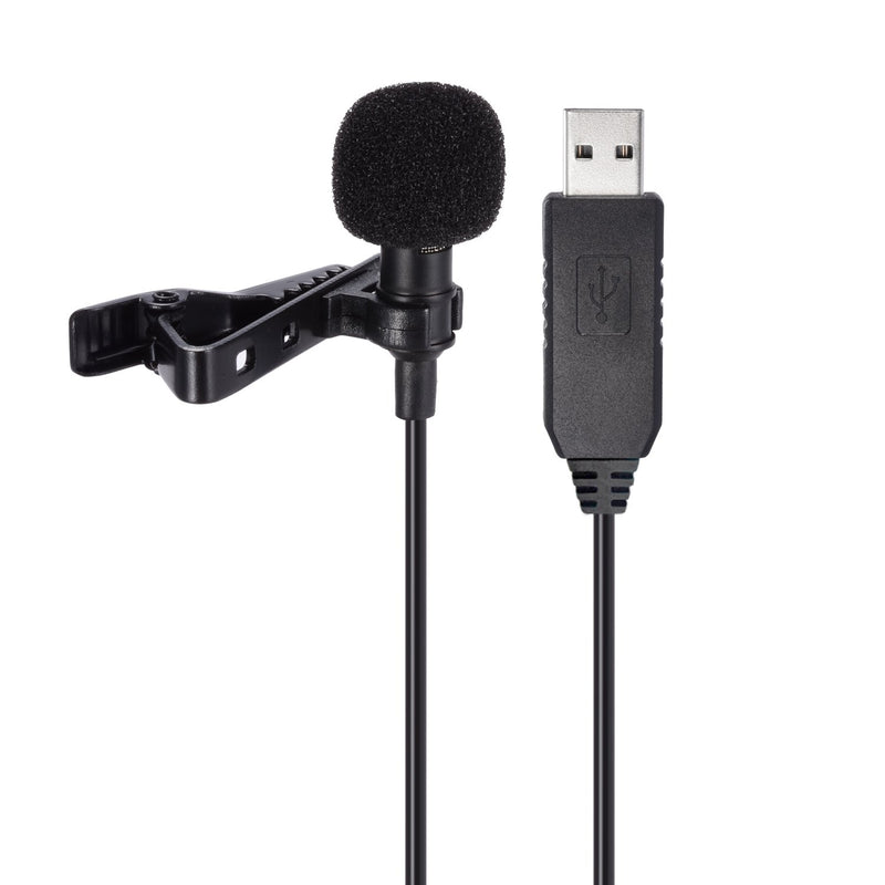 Mic for Computer, PChero USB Lavalier Clip-on Omnidirectional Condenser Microphone for Laptop PC MacBook, Ideal for Interviews, Skype, Audio Video YouTube Recording, QQ, MSN, Podcast
