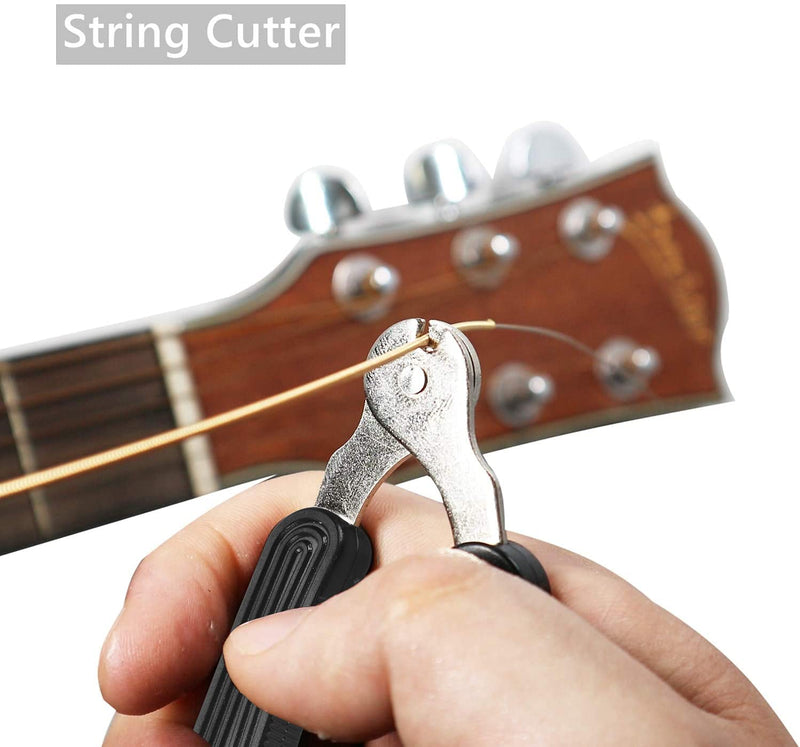 Guitar String Winder Cutter and Bridge Pin Puller, Guitar Repair Tool Functional 3 in 1 (String winder and Hanger)