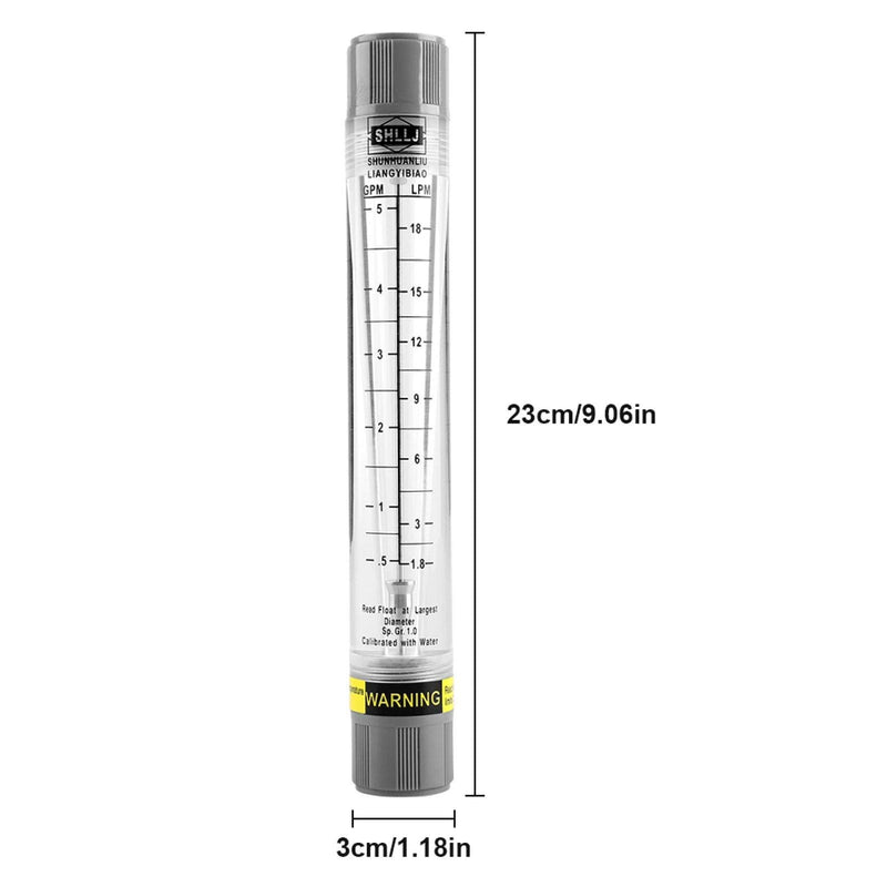 Water Flow Meter,Liquid Flow Meter,PC Cooling Flow Meter for Measuring The Flow Rate of Liquid Medium(0.5-5 GPM / 1.8-18 LPM)