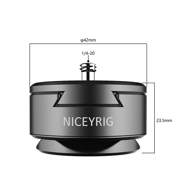 NICEYRIG Quick Release Mount Base Plate for Arca-Swiss Dovetail, Mini Tripod Baseplate Applicable for DSLR Camera Wireless Microphone System LED Light - 459