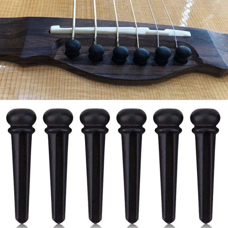 XHXseller Guitar Bridge Pins,Guitar Pins Puller,Guitar Accessories,Capo and Tuner for Acoustic and Electric Bass Guitars,6Pcs x Guitar Bridge Pins,1Pc x Nut,1Pc x Saddle bone nut: 43 x 6 x 8.5mm/1.7 x 0.24 x 0.33inch