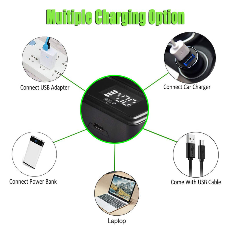 Pickle Power 3900 mAh VW-VBT380 Batteries(Fully Decoded) and Charger Compatible with Panasonic HC-V210, HC-V250, HC-V380, HC-V510, HC-V520, HC-V710, HC-V720, HC-V750, HC-V770, HC-VX870, HC-VX981K