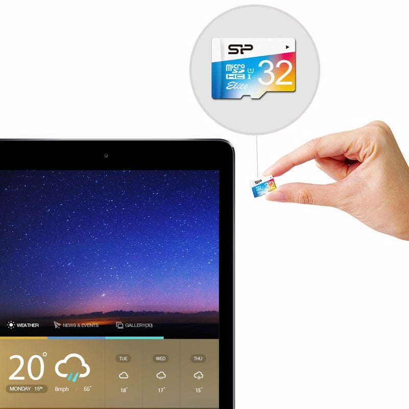 Silicon Power 32GB Up to 85MB/S Microsdhc UHS-1 Class10, Elite Flash Memory Card with Adaptor (SP032GBSTHBU1V20AE)