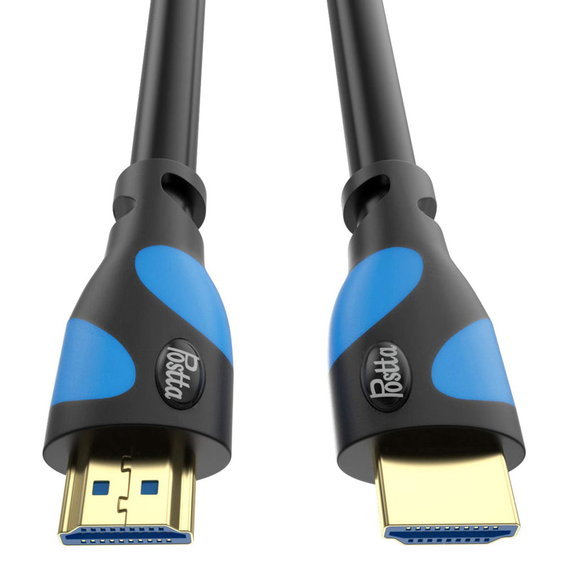 [AUSTRALIA] - HDMI Cable 40 Feet Postta 4K HDMI2.0 Cable Support 4K(2160P),3D,1080P,Ethernet,Audio Return(ARC)-(Black-Pale Blue) 40FT Pale Blue 