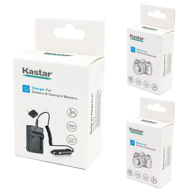 Kastar NPFM50 Battery (2-Pack) + Charger for Sony NP-FM30 NP-FM50 NP-FM51 NP-QM50 NP-QM51 NP-FM55H and CCD-TR DCR-PC DCR-TRV DCR-DVD DSR-PDX GV HVL Series Camcorder (Search The Model in Description)