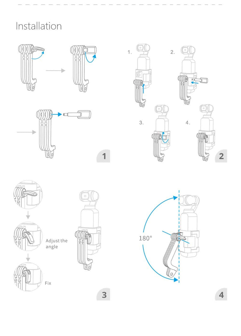 Genuine Wireless Module Expansion Controller Wheel Camera Hand Wrist Strap Phone Smartphone Adapter Compatible with DJI OSMO Pocket Accessories (L Bracket)