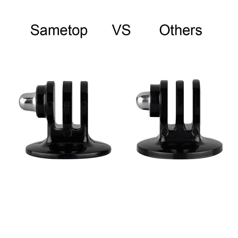 Sametop Tripod Mount Adapter Compatible with GoPro Hero 10, 9, 8, 7, 6, 5, 4, Session, 3+, 3, 2, 1, Hero (2018), Fusion, DJI Osmo, Sjcam, Xiaoyi Action Cameras (4 Packs)