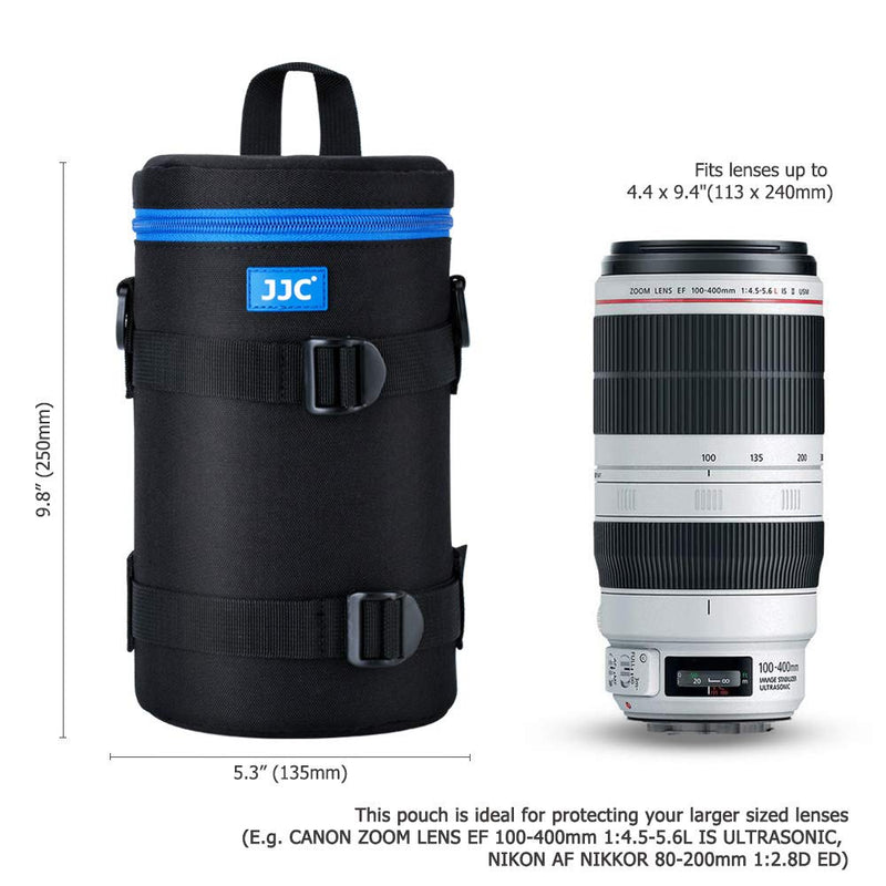 JJC Deluxe Lens Case Pouch for Canon EF 100-400mm f4.5-5.6L IS USM/EF 70-200mm f2.8L IS II USM,Nikon AF-S Nikkor 70-200mm f2.8/AF-S Nikkor 80-200mm f/2.8G and other Lenses below 4.45" x 9.45"(D x L) XXXL Size