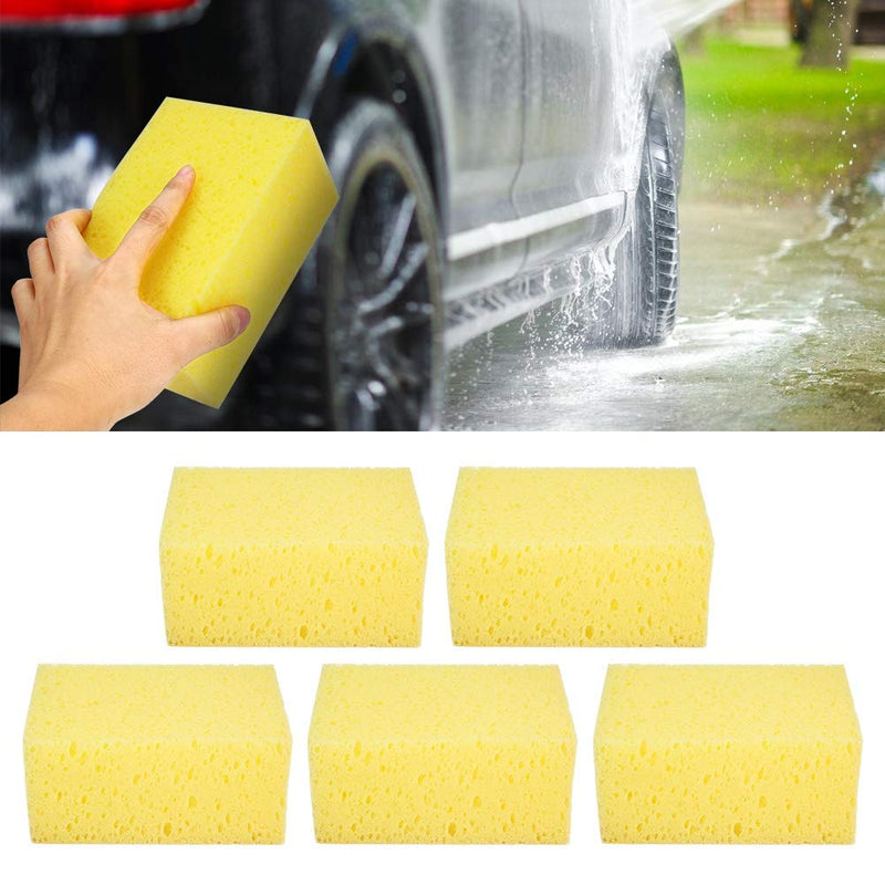 KIMISS Car Sponge Pad,Square Shape Handheld Nonslip Sponge Washing Cleaner Tool for Car Auto Motorcycle(5pcs) 5pcs