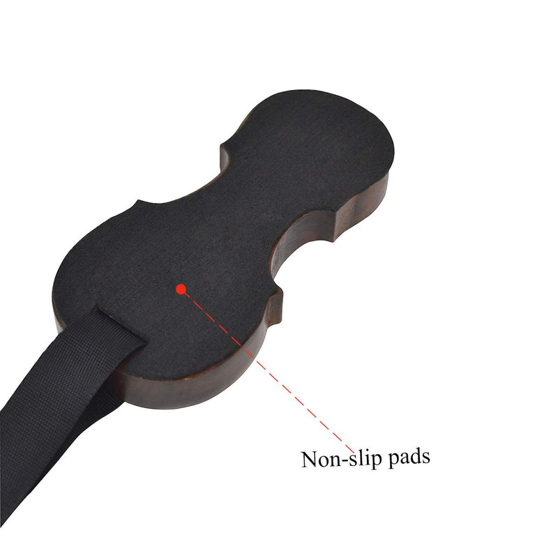 KingPoint Hardwood Cello Endpin Non-slip Stop Holder Rest Anchor Protector Pad Cello Antiskid Device with Straps (Black Walnut)
