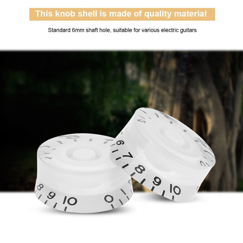 Guitar Tone Knob 4pcs Electric Guitar Volume Knobs Shaft Bass Tone Control for Musical Instrument Parts White