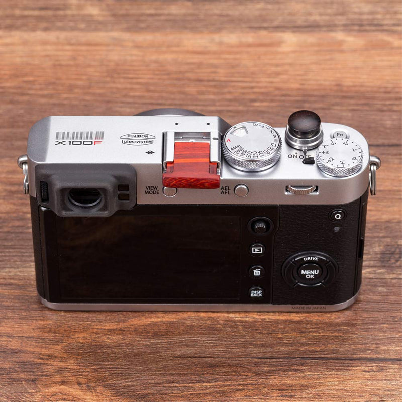 [AUSTRALIA] - VKO Wood Camera Hot Shoe Cover Compatible with Fujifilm X-T30 X-T100 X-H1 X-T20 X100F X-T10 X-T3 X-T2 X-PRO2 X-PRO1 X-E3 X-A2 X-A5 X100T X100S X30 X70 Cameras Hot Shoe Protector Cap 1 PCS Red 
