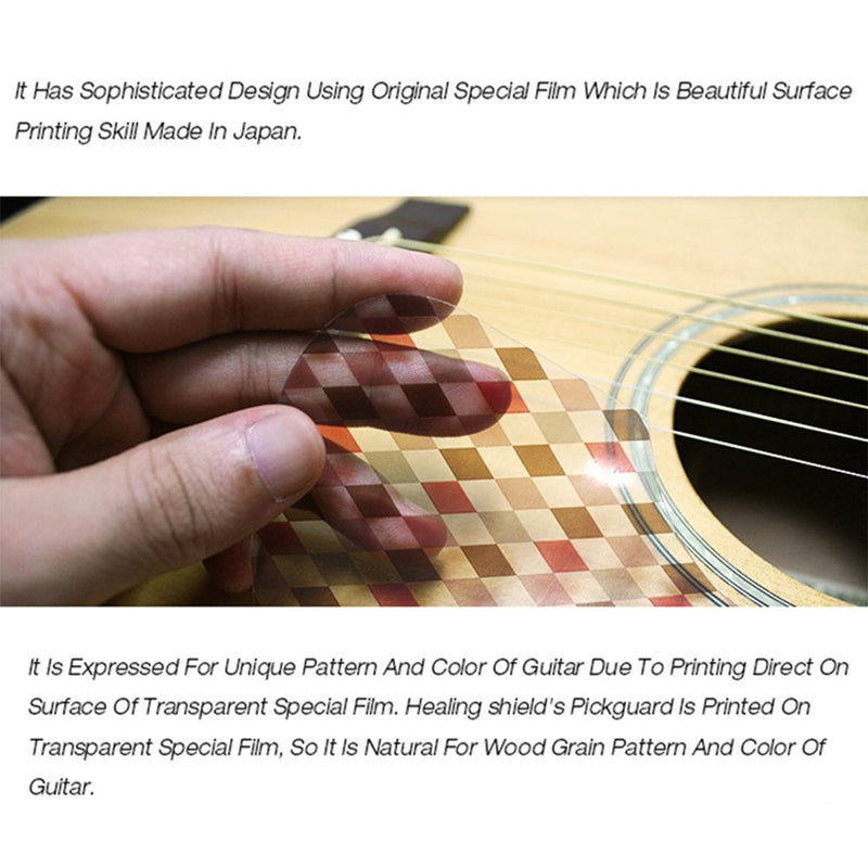 Healingshield Premium Acoustic Guitar Pickguard Style Type Clear Matt