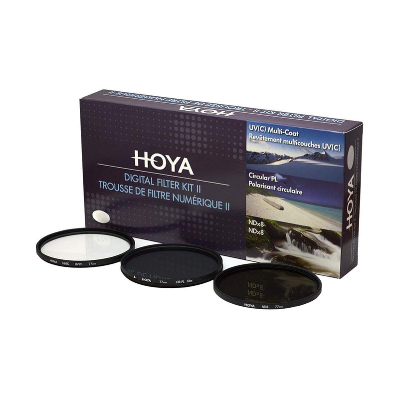 [AUSTRALIA] - Hoya 77mm (HMC UV/Circular Polarizer / ND8) 3 Digital Filter Set with Pouch 