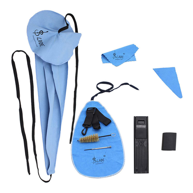 Btuty Saxophone Cleaning Care Kit for Saxophone Clarinet Flute Woodwind Instruments, Including Neck Strap, Thumb Rest, Reed Case, Mouthpiece Brush, Mini Screwdriver, Cleaning Cloth