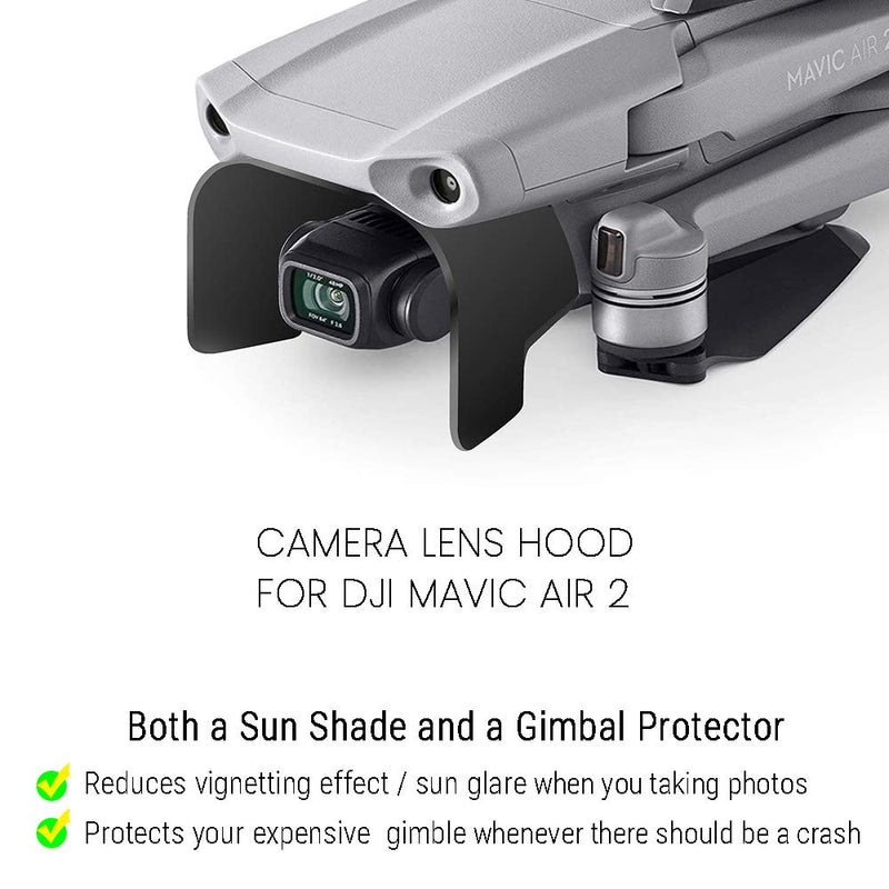 Arzroic Lens Hood Sun Shade for DJI Mavic Air 2 Accessories Gimbal Cover Guard Camera Lens Protector