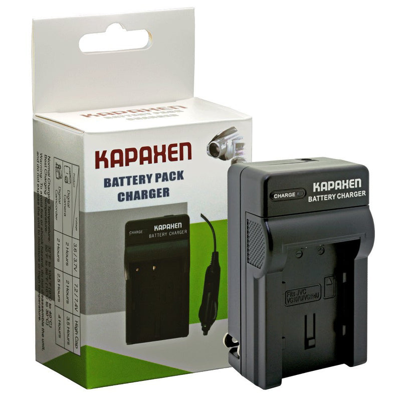 Kapaxen Two Data Battery Packs + Charger Kit for JVC BN-VG121 and Select Everio Camcorders