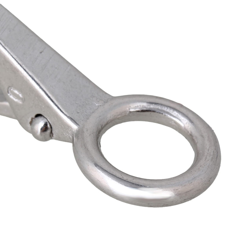 CNBTR 55mm 304 Stainless Steel 0# Boat Clip Hook Fixed Eye Hook Link Set of 10