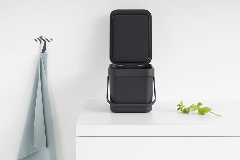 Brabantia 109720 Waste Bin, 6 L, Gray 1.6 Gal / 6L