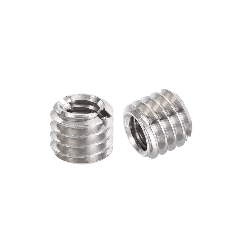 uxcell 1/4" Female to 3/8" Male Convert Screw Adapter 0.31" Height for Camera Tripod Alloy Steel Through Hole 10Pcs