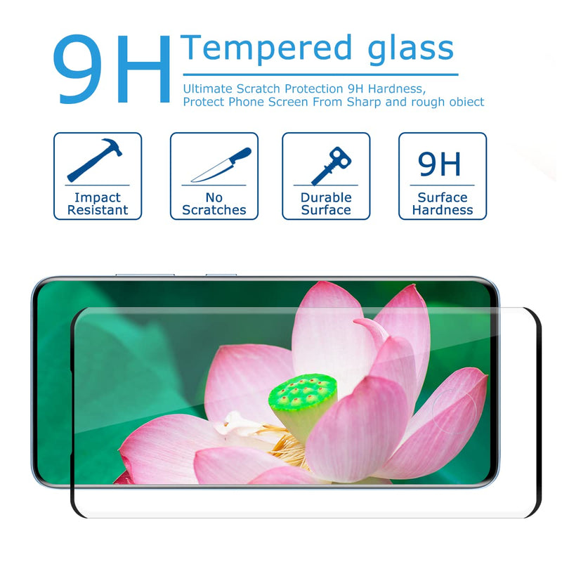 YRMJK 2+2 S20 Ultra Screen Protector + Camera Lens Protector,3D Full Coverage HD Clarity 9H Premium Tempered Glass