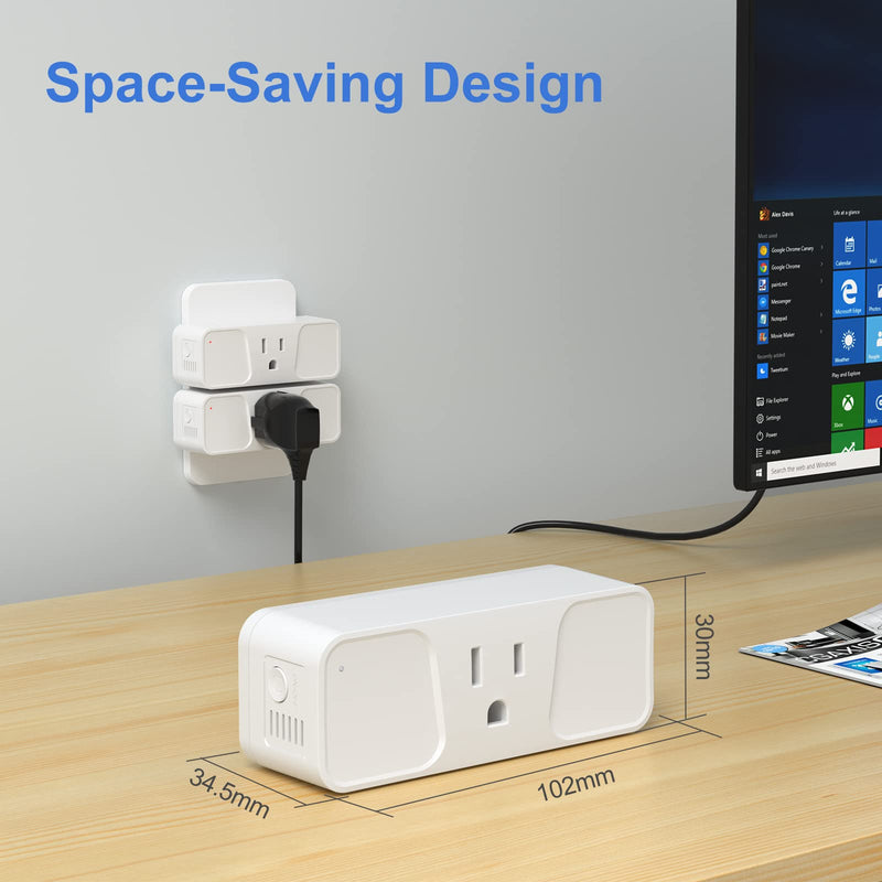 Smart Plug, Milfra 2.4GHz WiFi Smart Plug Smart Home Wi-Fi Outlet Compatible with Alexa Google Assistant Smart Plug 4Pack