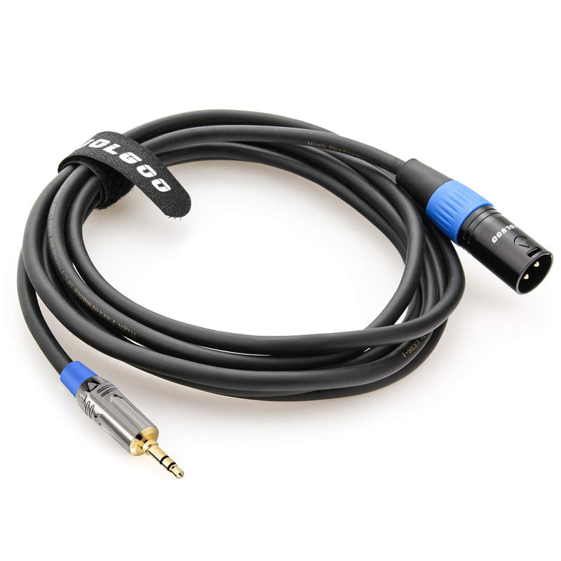 [AUSTRALIA] - 3.5mm to XLR Cable, Unbalanced 1/8" Stereo Plug to XLR Male Microphone Cable, XLR to 3.5mm Cable, Compatible with iPhone, iPod, Computer, Video Camera, and More, 10 Feet - JOLGOO 