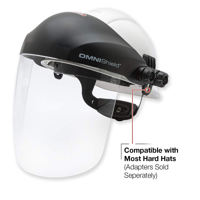 Lincoln Electric OMNIShield Professional Face Shield - High Density Clear Lens - Premium Headgear - K3750-1 Clear Faceshield - Standard