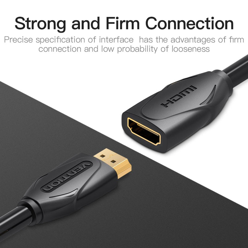 Vention Hdmi Extender Cable High Speed Exextension Cable Hdmi Male to Female Adapter Converter for Nintendo Switch, Xbox One S 360,PS4, Roku TV Stick,Blu Ray Player,PS3,Google Chromecast,Wii U (1m) 1m
