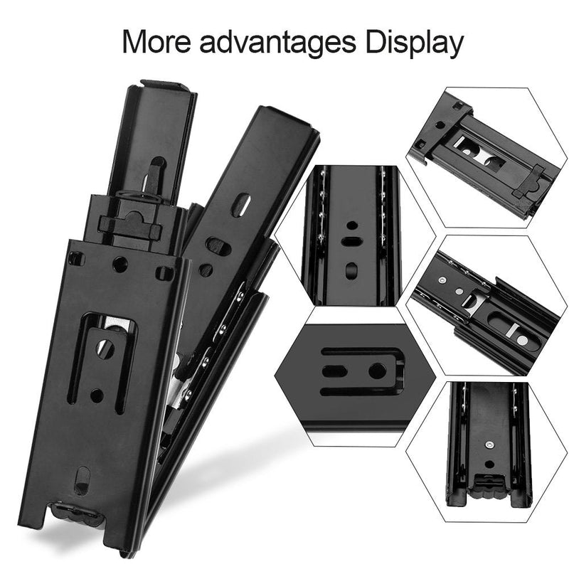 2 Pcs Mini Short Drawer Slides Sliding Cabinet Organizer Furniture Guide Rail Full Extension Kitchen Cupboard Hardware(4in) 4in