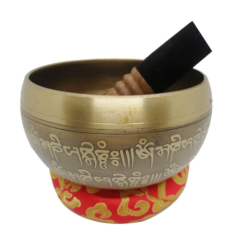 Tibetan Singing Bowls 12.5cm/5" with Cushion and Mallet Meditation Sound Bowl Handcrafted in Nepal for Yoga Chakra Healing Deep Relaxation Mindfulness Heart Peace 12.5cm/5"