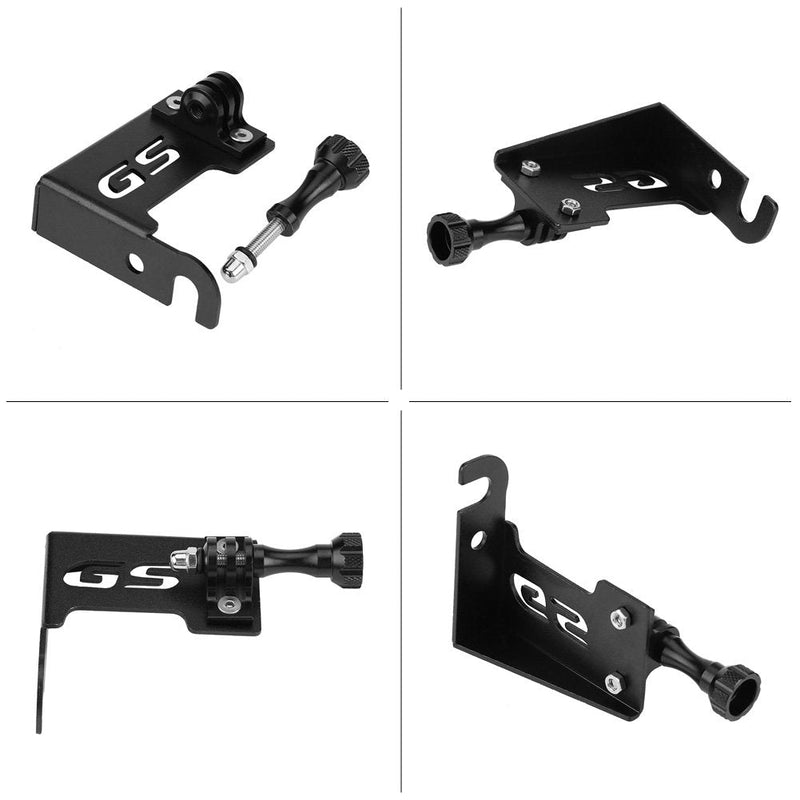 Motorcycle Front Left Camera Support Bracket Go Pro Side Camera Bracket Stand for R1200gs Lc R1200gs Lc Adv(Black) Black