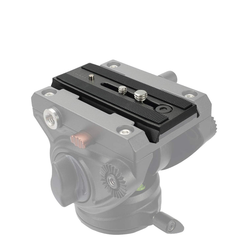 Fotga Rapid Camera Quick Release Sliding Plate 501PL Replacement with 1/4" and 3/8" Mounting Screws for Manfrotto 501HDV 503HDV 701HDV MH055M0-Q5 Ball Head
