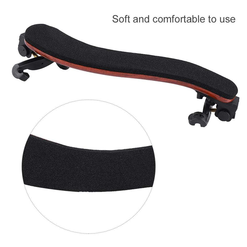 Violin Shoulder Rest, Lightweight Maple Wood Adjustable Shoulder Rest Accessory Parts Compatible with 4/4 Fiddle Violin