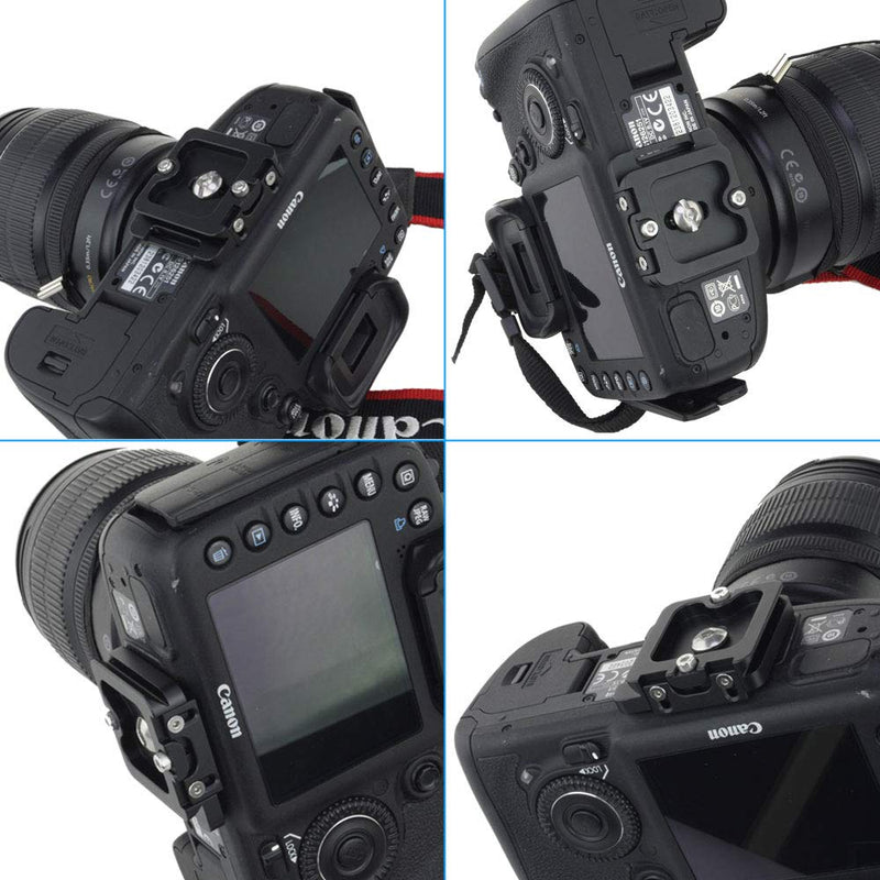 Haoge PQR-40L 40mm Universal Camera Quick Release Plate with Retractable Lip Flange for Arca Swiss Standard Tripod Ball Head Ballhead Clamp