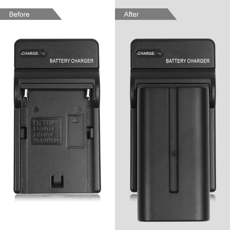 NP-F550 Battery Charger for Sony NP-FM50, FM70, FM90, FM30, FM500H, FM51, FM55H, FM71, FM91, F550, F570, F730, F730H, F750, F770, F930, F950, F950/B, F960, F970, QM50, QM51, QM70, QM71