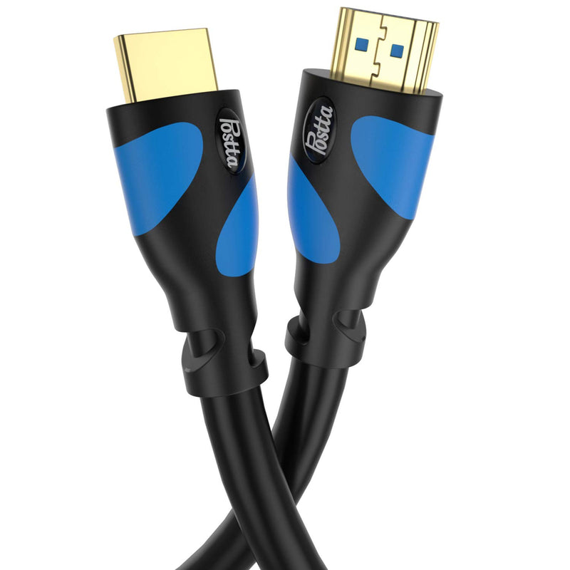 [AUSTRALIA] - HDMI Cable 40 Feet Postta 4K HDMI2.0 Cable Support 4K(2160P),3D,1080P,Ethernet,Audio Return(ARC)-(Black-Pale Blue) 40FT Pale Blue 