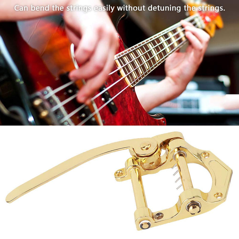 Electric Guitar Bridge,Tailpiece Vibrato Bridge for Electric Guitar Tremolo System(gold) gold