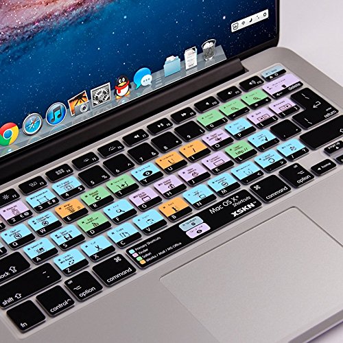 XSKN Mac OS X Shortcut Silicone US and EU Common Version Keyboard Skin Cover for 2015 and Before 2015 Released MacBook Air Pro 13 15 17 Inch A1278 A1286 A1297 A1342 A1369 A1398 A1425 A1466 A1502 A1314