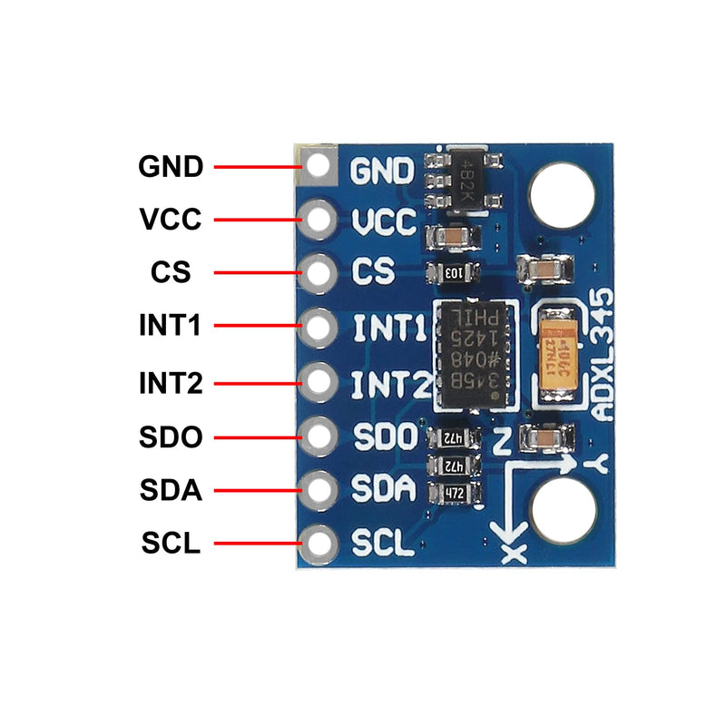 8Pcs GY-291 ADXL345 3-Axis Digital Three-axis Acceleration of Gravity Tilt Inclination Module IIC/SPI Transmission 8